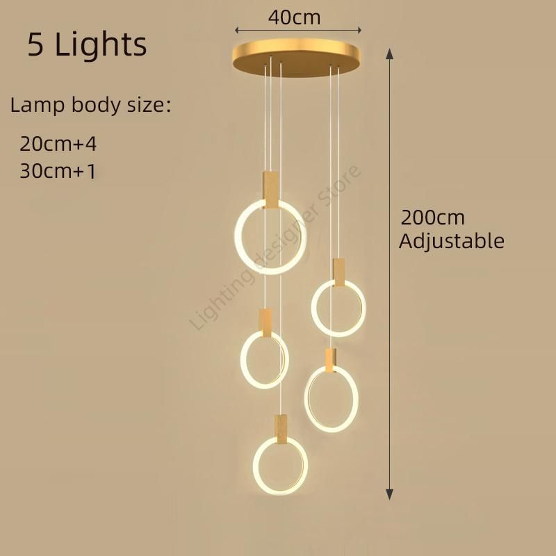 5 lamps white light golden