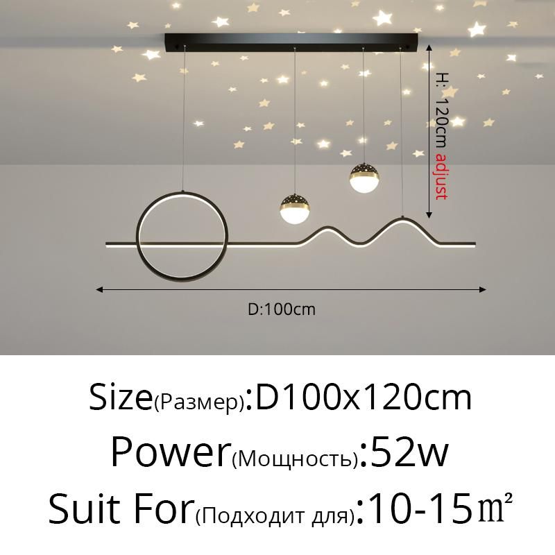 black A 100cm Dimmable with remote