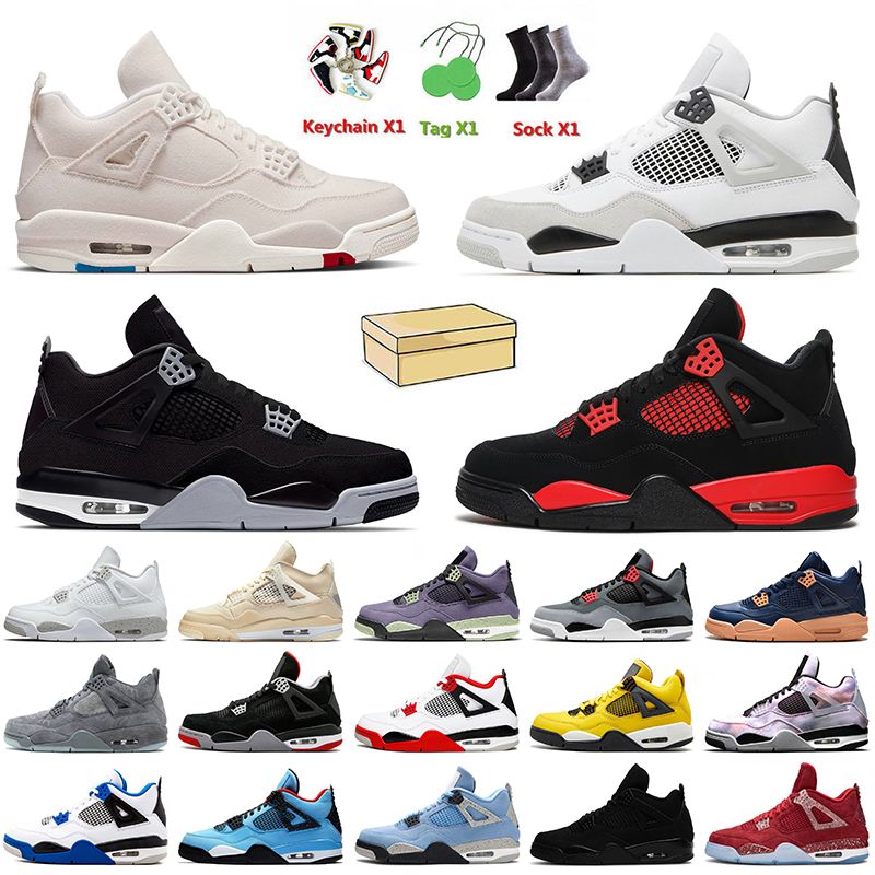 Acquistare Con Scatola OFF White Nike Air Jordan 4 Retro 4 4s Jumpman Stock  X Scarpe Da Basket Da Uomo Cream Sail Guava Ice Union Scarpe Da Ginnastica  Sneakers Economico | Consegna