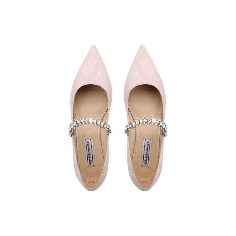 Xi Pink Flat Sole Shoes