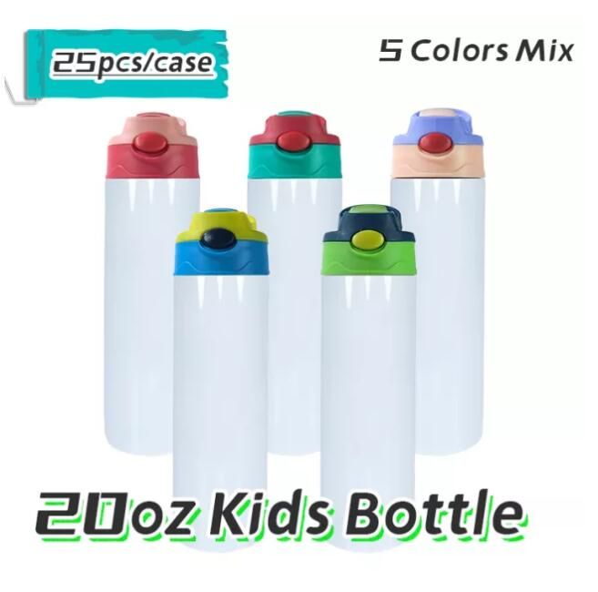 Bouteille d'enfants droite de 20 oz (25pcs / boîtier)