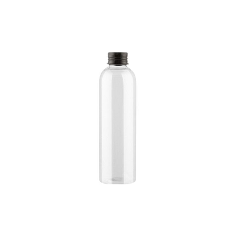 Couvercle noir pour bouteille transparente