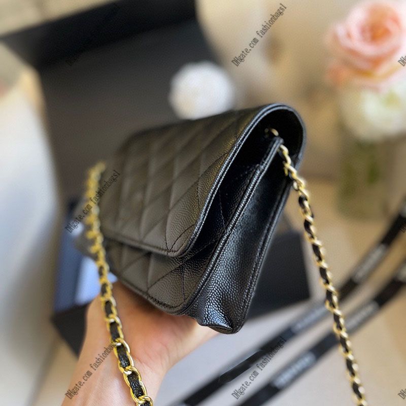 F/W French Women Classic Flap Shoulder Bag Grain Caviar Diamond Lattice  Quilted Two Tone Chain Crossbody Luxury Designer Cosmetic Coin Purse Card  Holder 20cm From 71,23 €