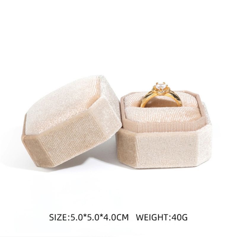 single ring box beige