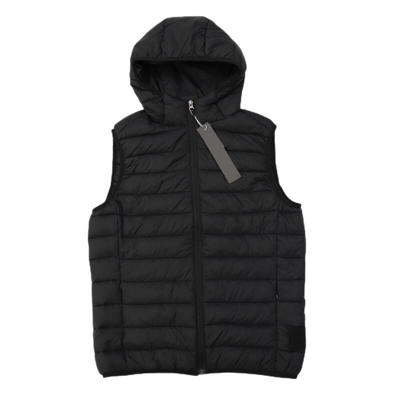 Hooded Vest#zwart