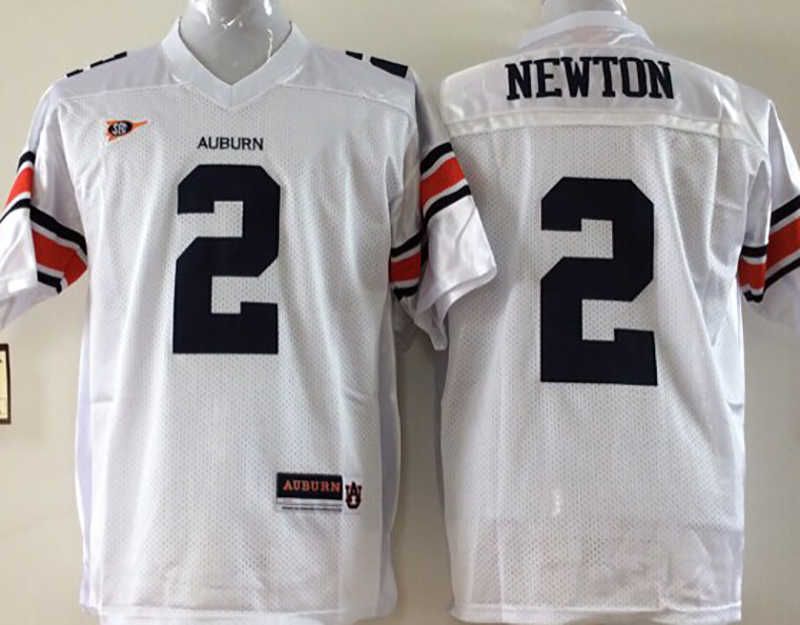 2 Cameron Newton White Jersey