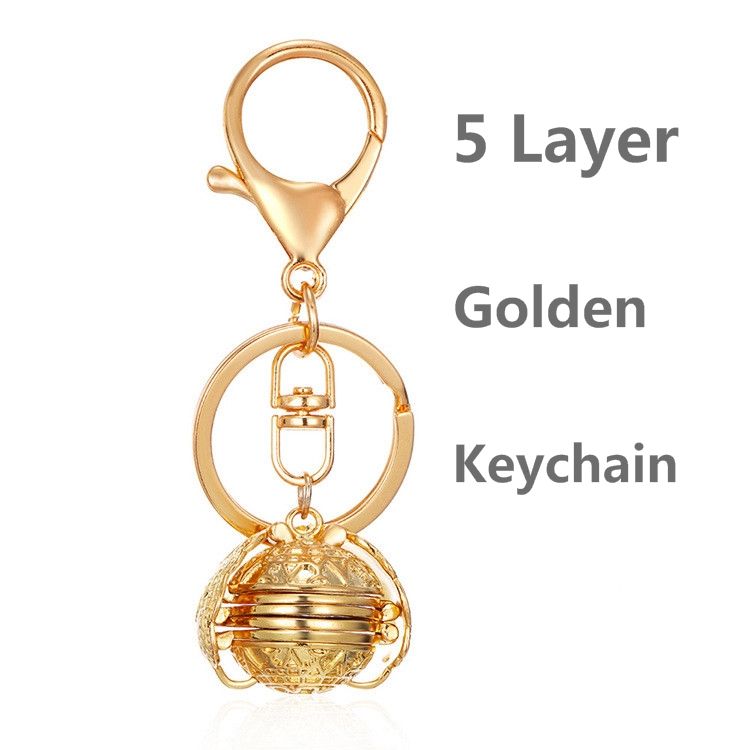 Keychain de ouro de 5 camadas