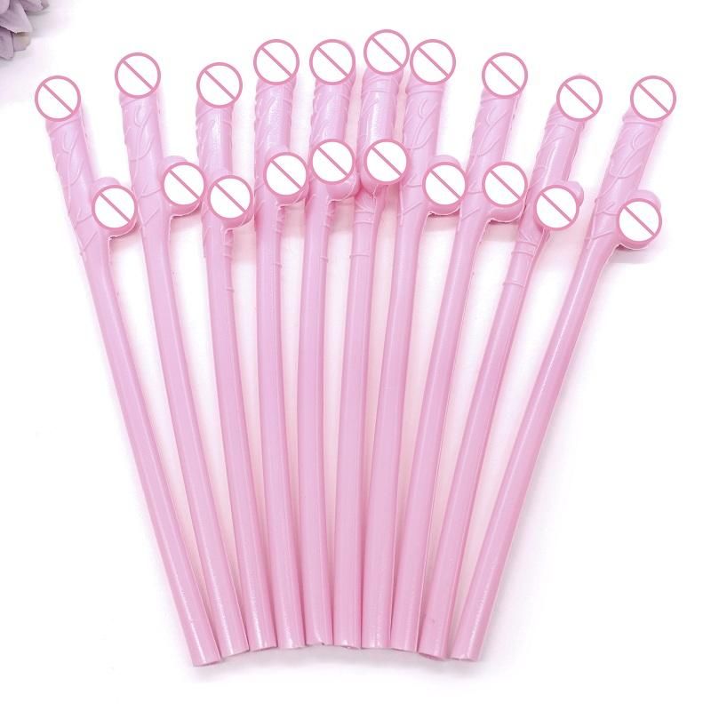  Bachelorette Party Pecker Penis Straws (10 Straws) (White) :  Home & Kitchen