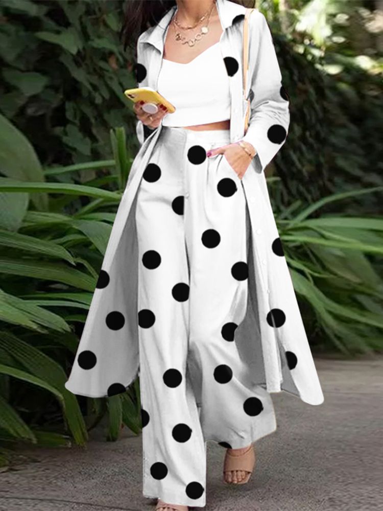 B-Polka Dot White