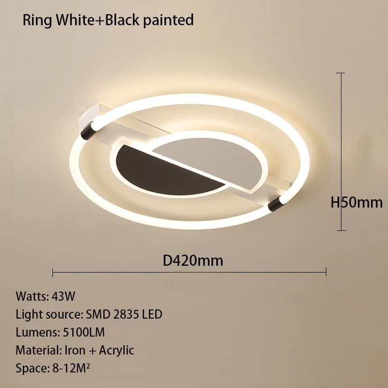 Ring schwarz 420 mm warmes Weiß ohne Fernbedienung