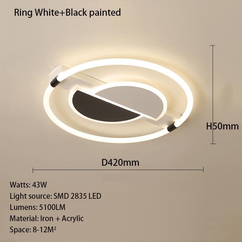 Ring Black 420mm Warm White no Remote