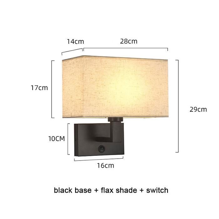 Interruttore di lino nero 5 W Bulbo bianco caldo