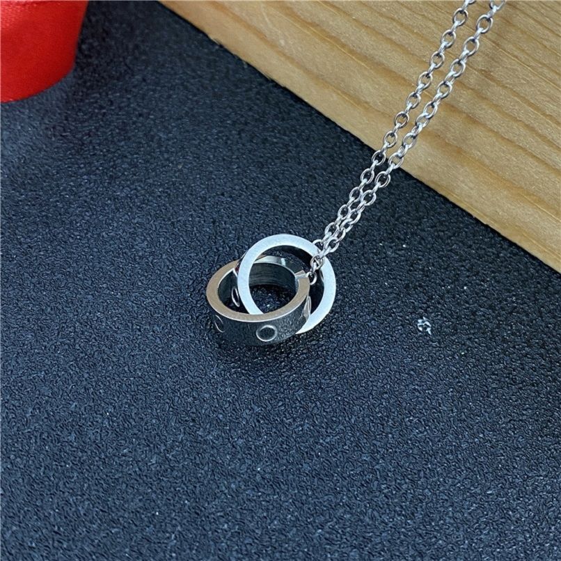 Silver love necklaces