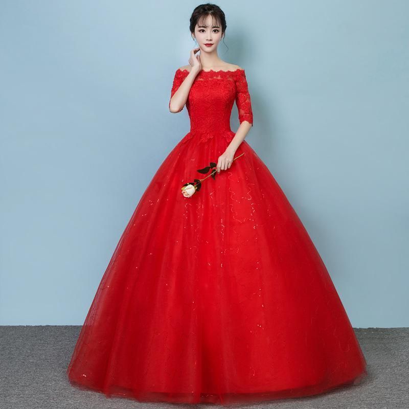 red floor length