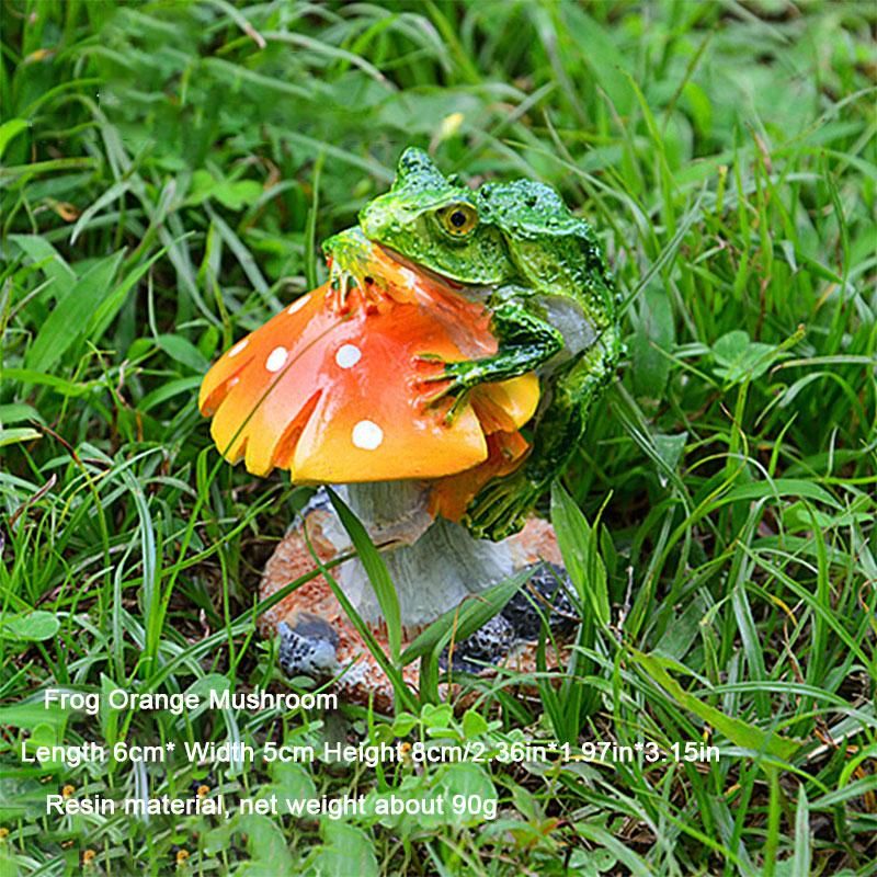 frog orange mushroom