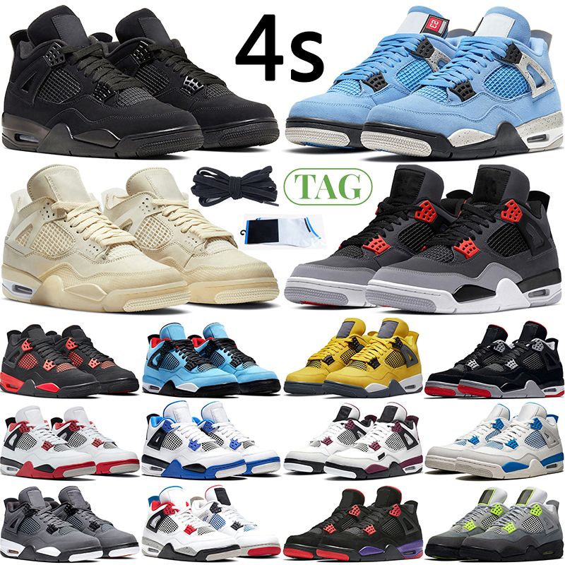 Nike Air Jordan 4 Retro Zapatillas De Baloncesto University Blue Hombres Mujeres  Jordans 4s Black Cat White Oreo Desert Moss Taupe Haze Sail Al Aire Libre  Para Hombre Entrenador Por Mens_luxury_shoes, 31,88