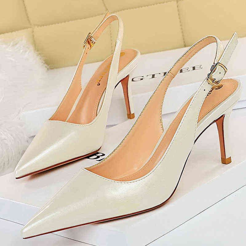 White-7cm Heels
