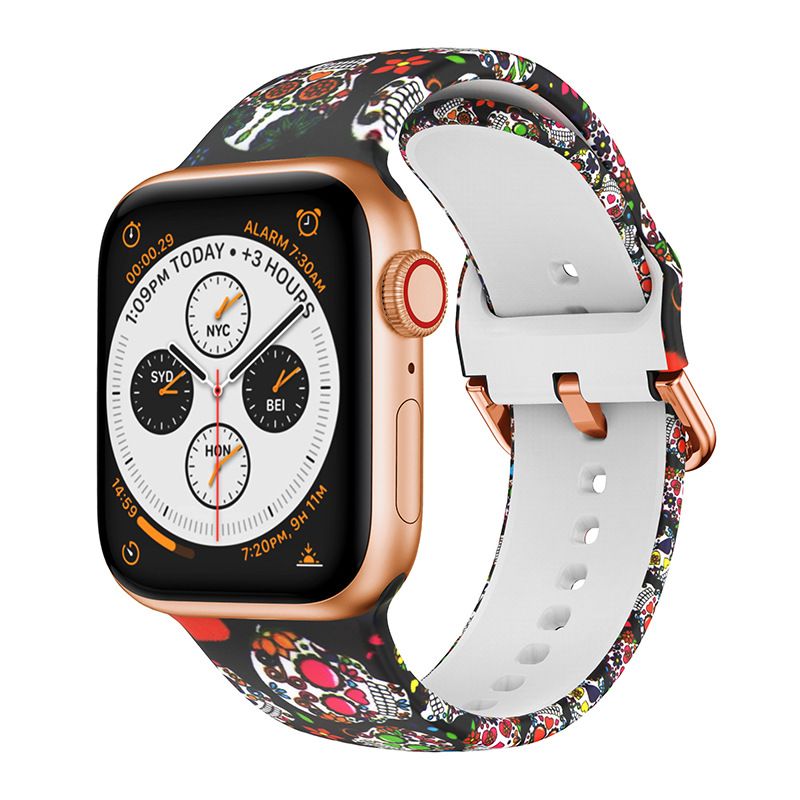 Pulseira de relógio de silicone simples elástica para Apple Watch