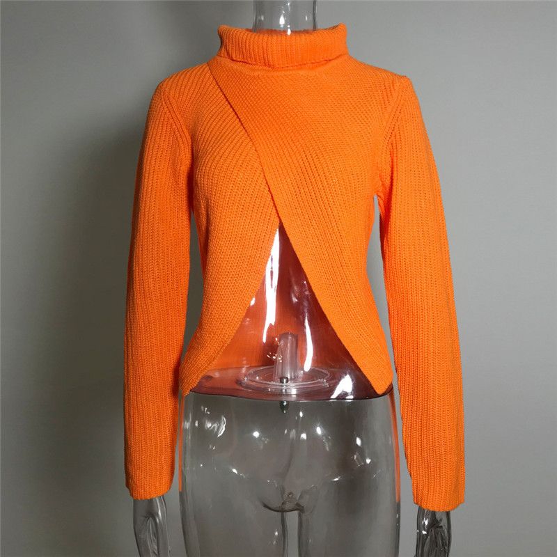 M0557 свитер оранжевый