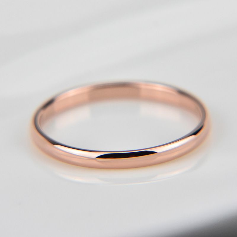 2mm Rose Gold