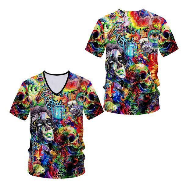 Colorful Skull Tees