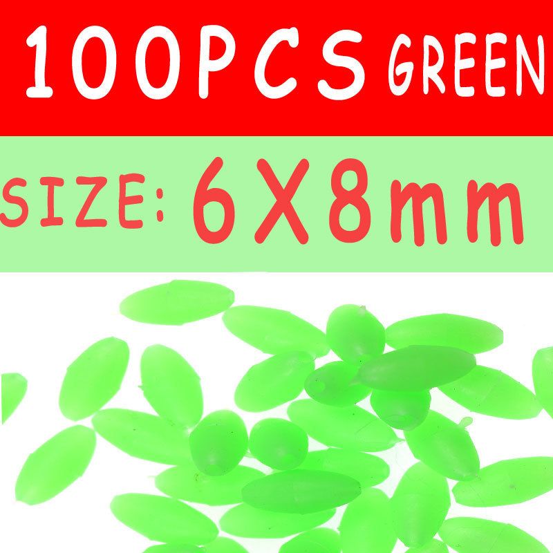 6x8mm 100pcs Green