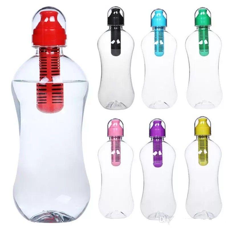 550ML Activated Carbon Filter Water Bottle Outdoor Portable Filtered ...