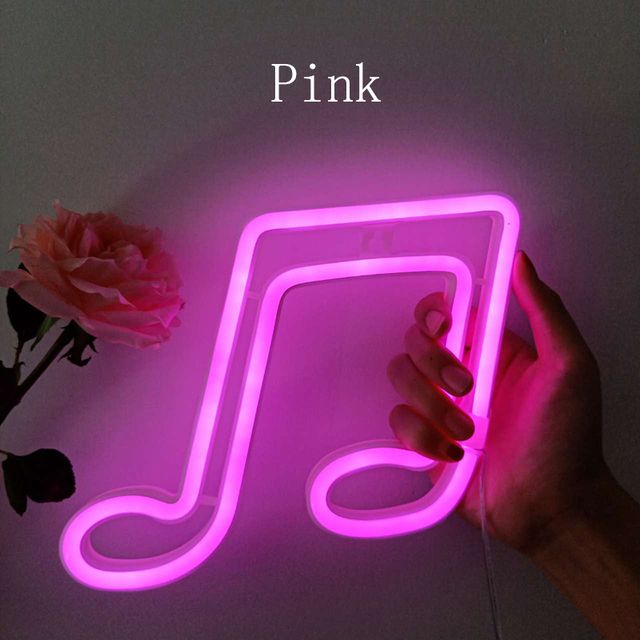 Nota de música rosa