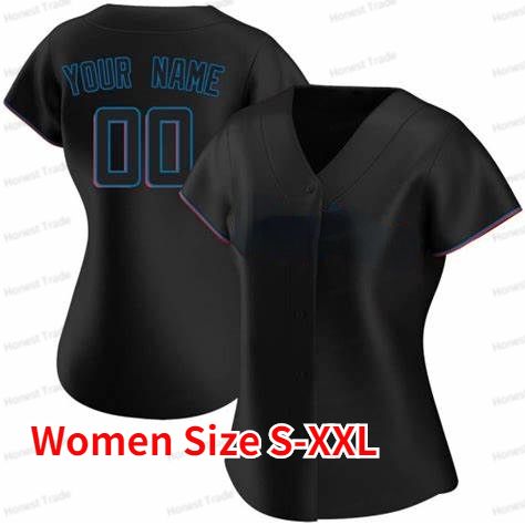 Women Black Jersey ,S-XXL