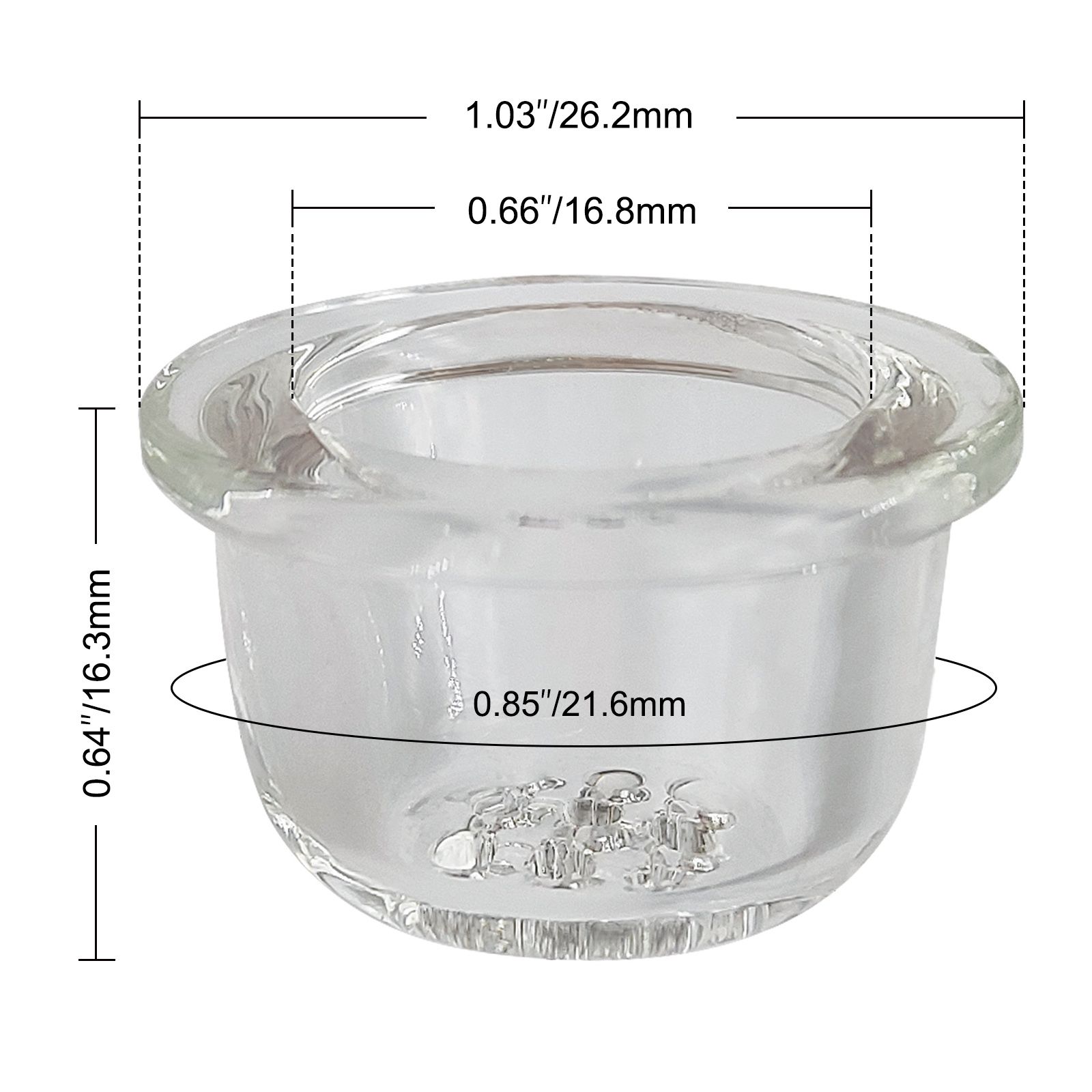 9-hole glass bowl