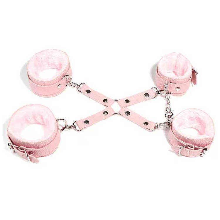 NXY Sex Adult Toy Leather Lint Bondage Metal Porn Handcuffs Backhand  Restraint Hands And Feet Cross Buckle Toys Sm Products 0411 From Kegel,  $29.75 | DHgate.Com