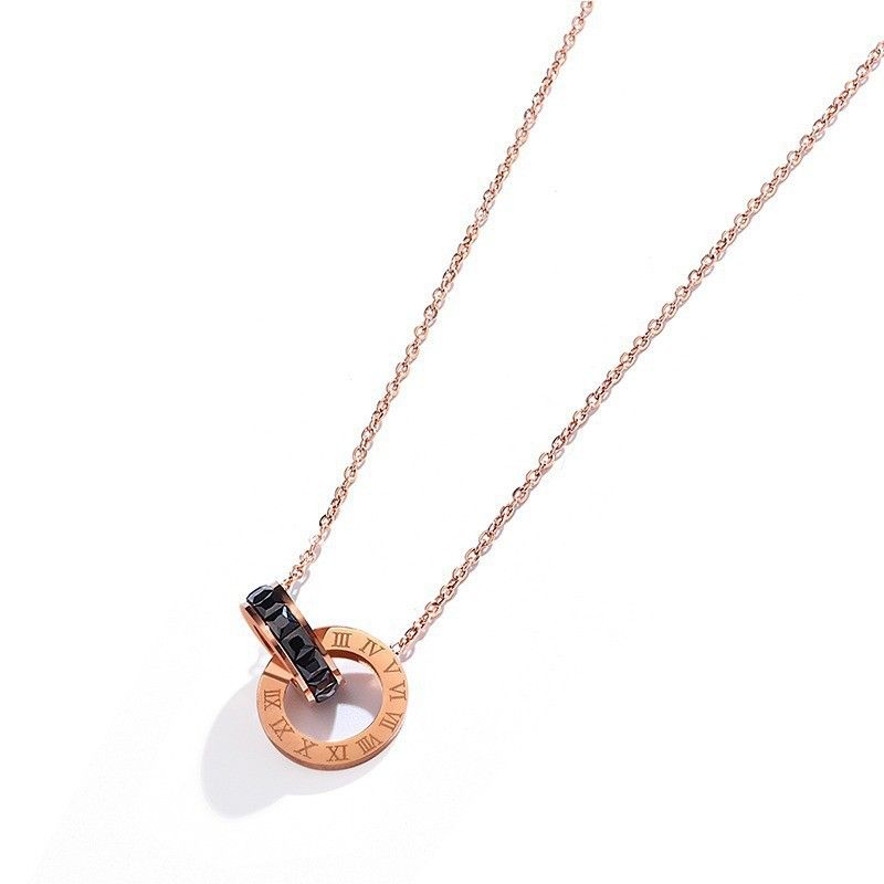 Rose Gold Black Necklace (geen doos)