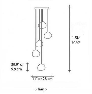 5 lamp transparant