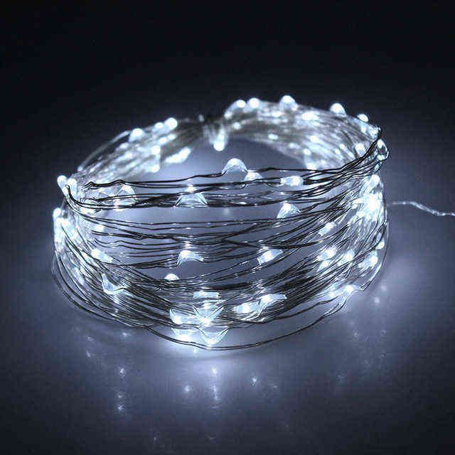 Silver Wire-white-10m 100leds