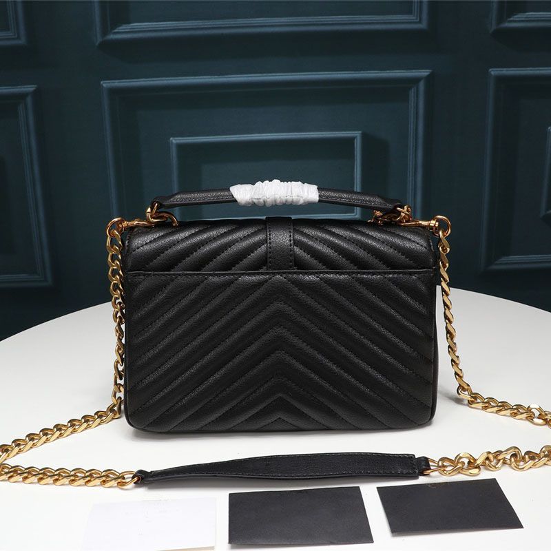 Size:24x20x8.5cm/black/gold hardware