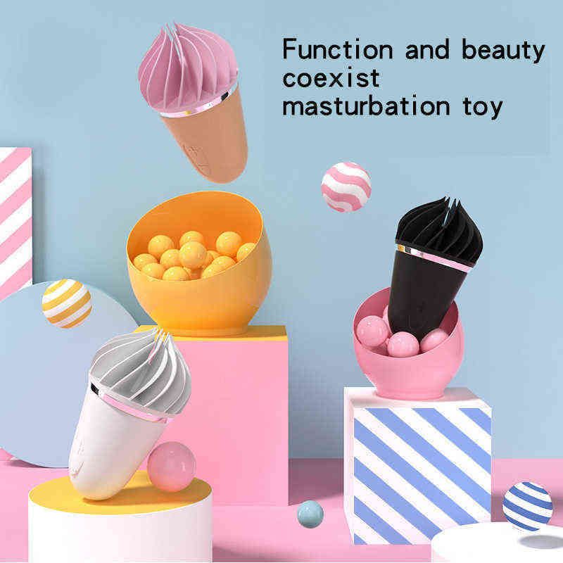NXY Anal toys Satisfyer Sweet Treat Ice Cream Jump Egg Massage Vibrator Cone Sex Toys Plug
