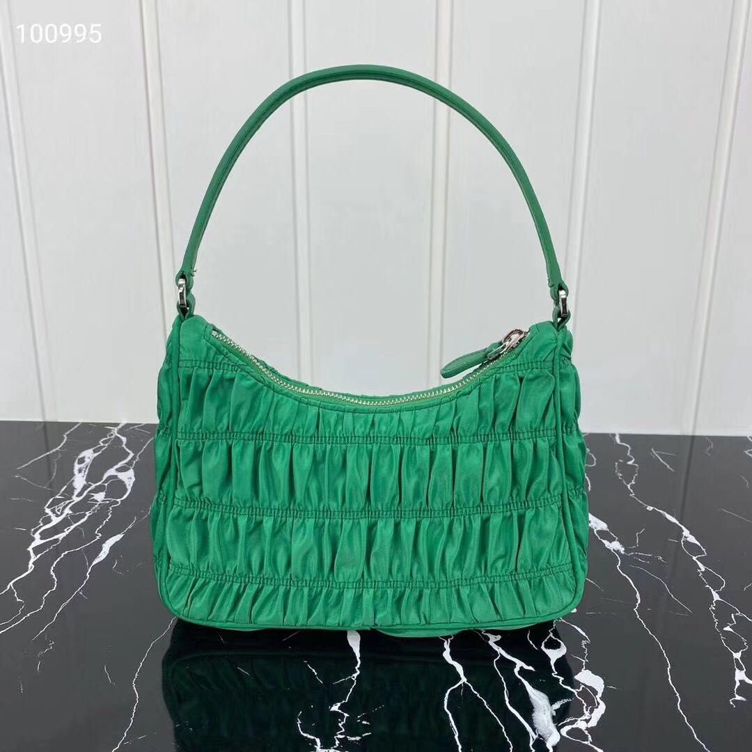 Green Ruched Hobo