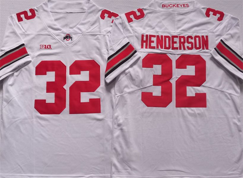 Ohio State Buckeyes White #32 Henderson