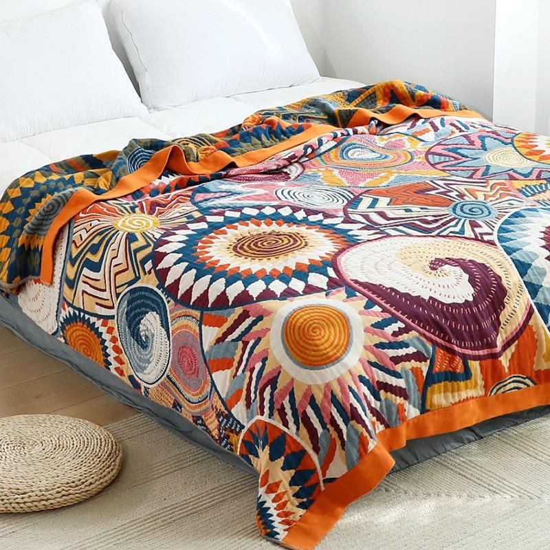 Nordic Cotton Gauze Throw Blanket By Boho Home Soft Breathable