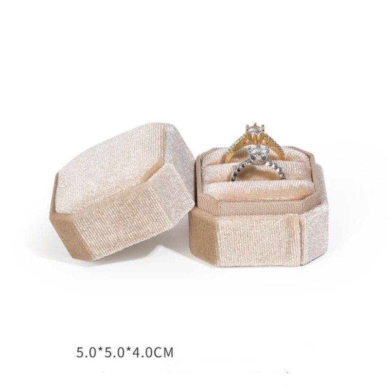 double ring box beige