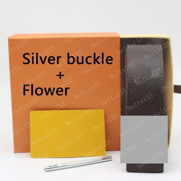 #02 brown+silver buckle