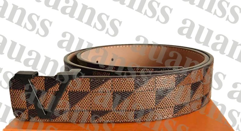 4 # Damier Brown Belt + Black Spänne