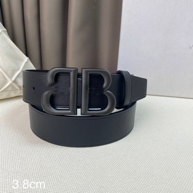 Ceinture noire de boucle de 3,8 cm