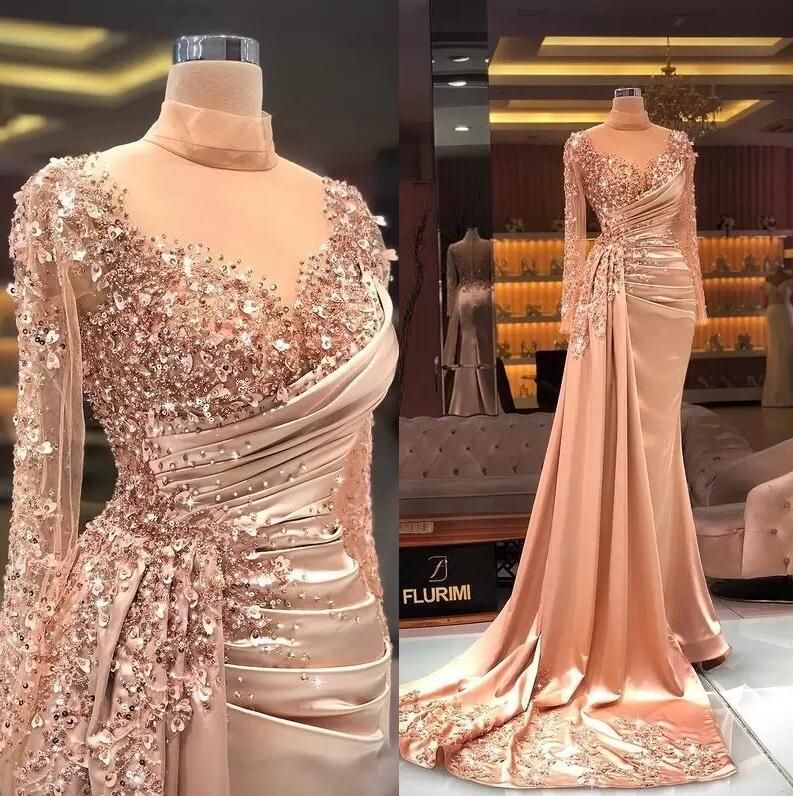 Compra 2022 Talla Grande Árabe ASO EBI Lujosa Sirena Vestidos De Noche Sexy Vestidos  De Noche Sheer Cuello Con Cuentas De Lentejuelas PROM FORMAL Fiesta Segunda  Recepción Vestido C0322 Barato | Entrega