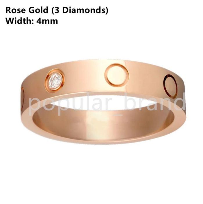 Or rose de 4 mm avec diamant