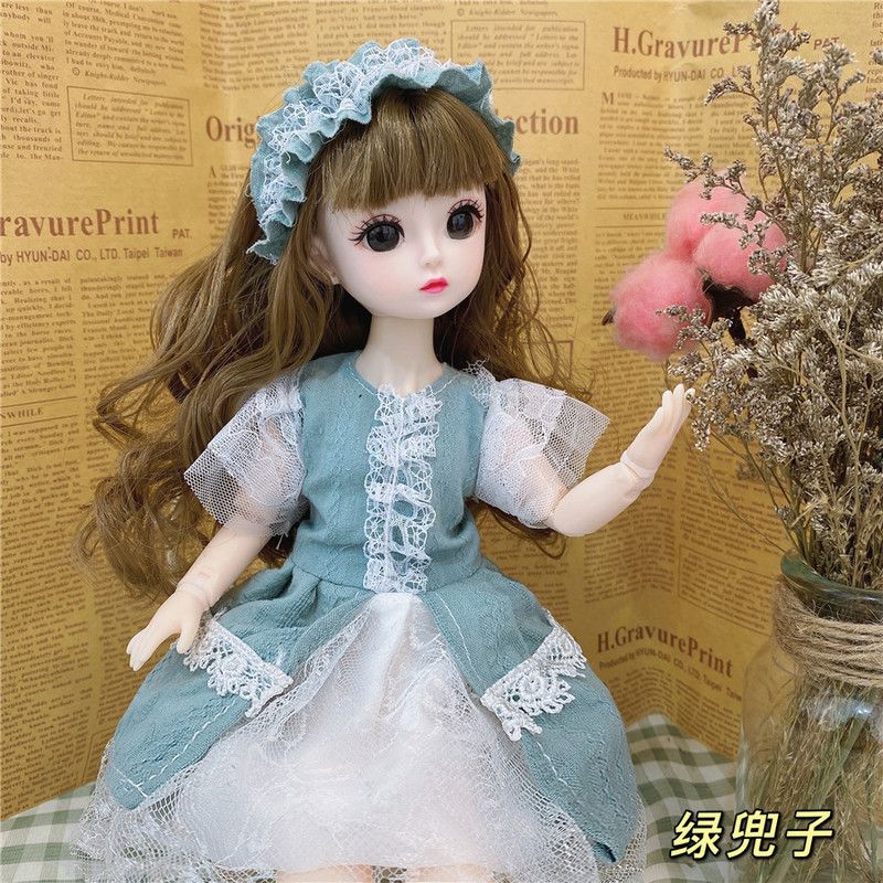 Cheveux cyan B1-Doll et vêtements