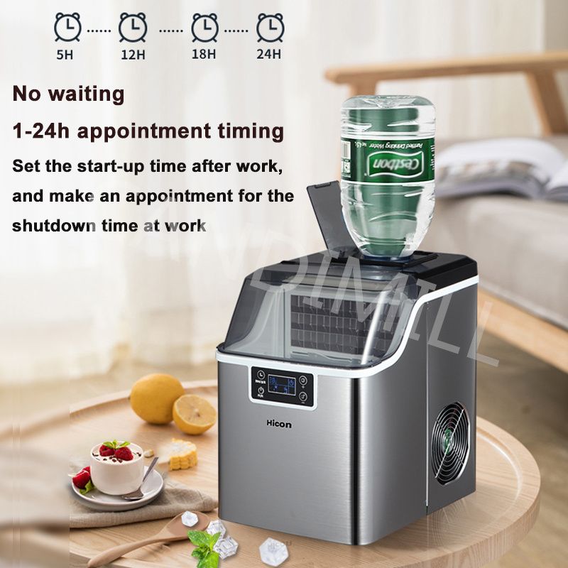 Wholesale 25kg/24h Small Ice Maker Household Ice Making Machine Square Ice  Cube Full Transparent Cover Frozen Home Appliances From Beijamei_shop,  $406.13