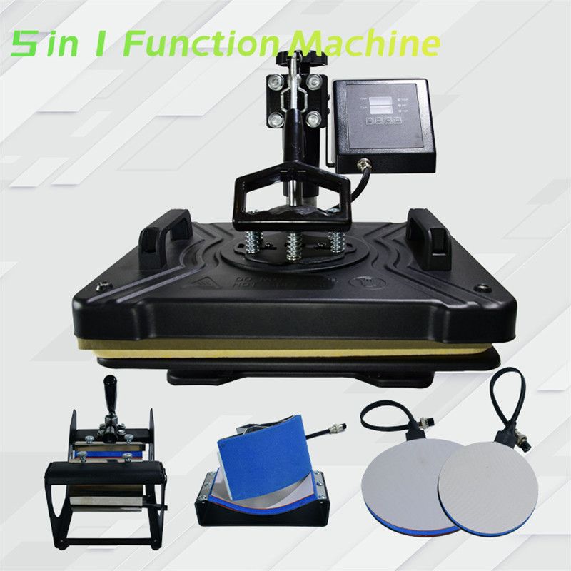 Wholesale Local Warehouse! 5 In 1 T Shirt Heat Press Machine Mug