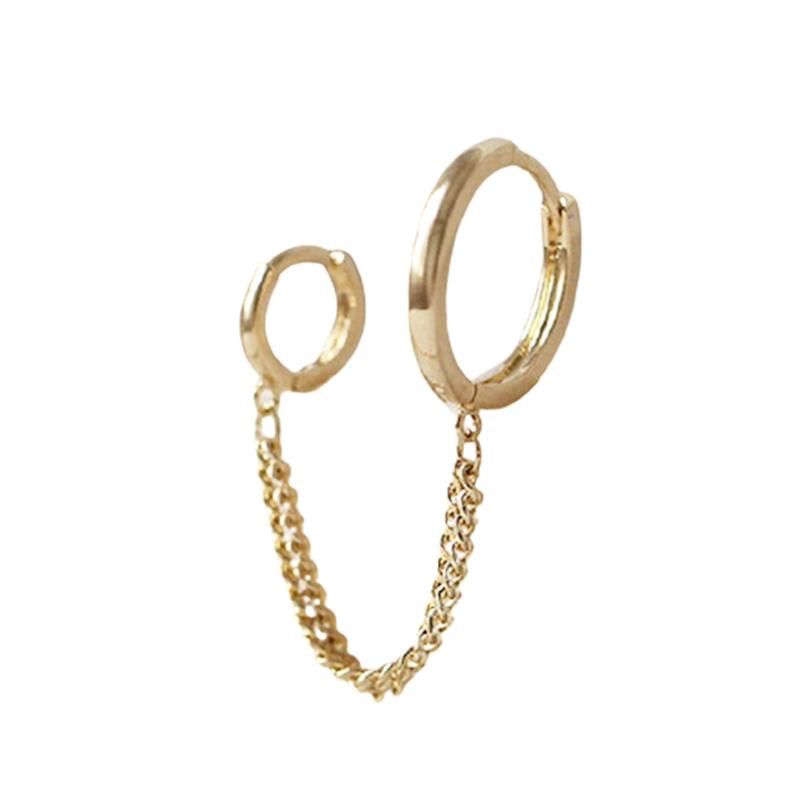 Gold circle earring