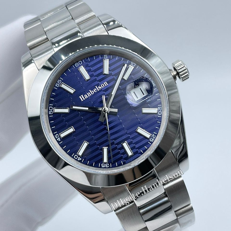 41MM Blue Dial Smooth Bezel